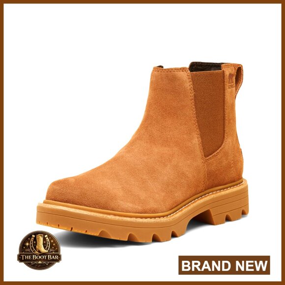 Waterproof Chelsea Boots with Suede Leather and Rubber Sole